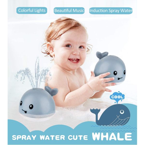 Balena Jucărie de baie cu LED-uri - SprayWhale